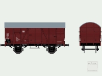 Hädl 113686 - TT - Gedeckter Güterwagen Gr20 Kassel, DB, Ep. IV
